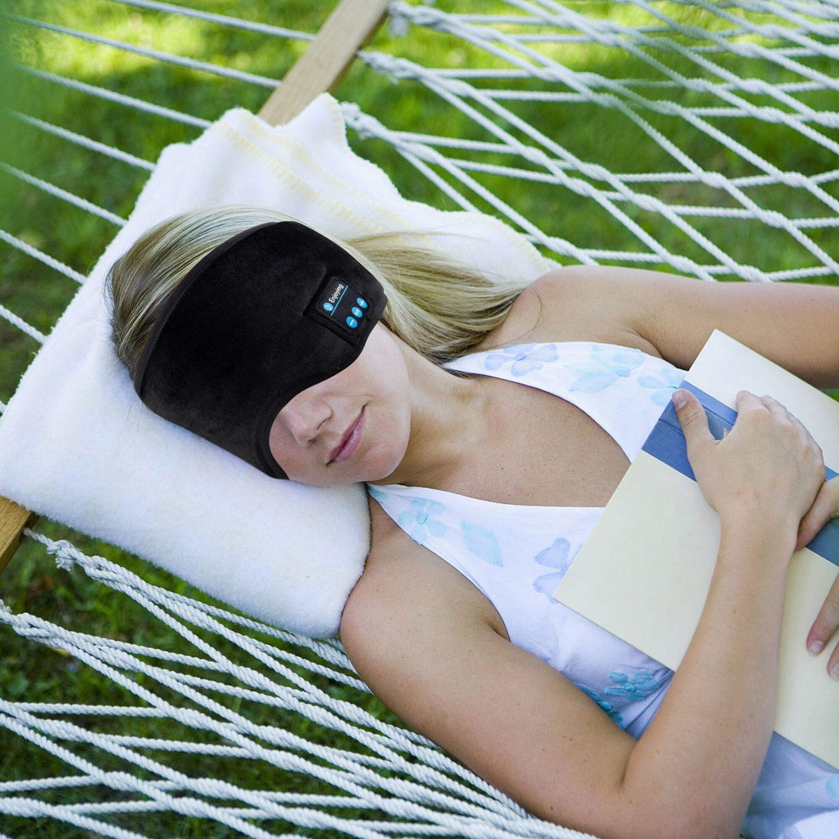 Bluetooth Sleep Headphones Eye Mask with Built-in Speakers Microphone R2129