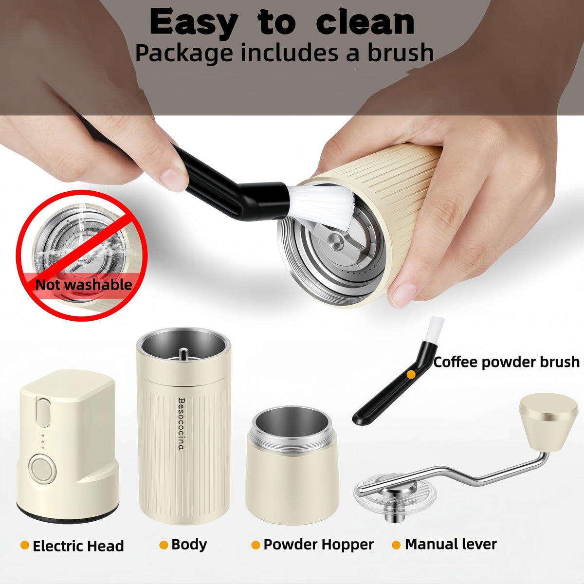 Manual & Electric Burr Coffee Grinder G25482