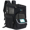 Dog Backpack Carrier, Airline Approved 4-Way Entry Cat Bag, Black L367809