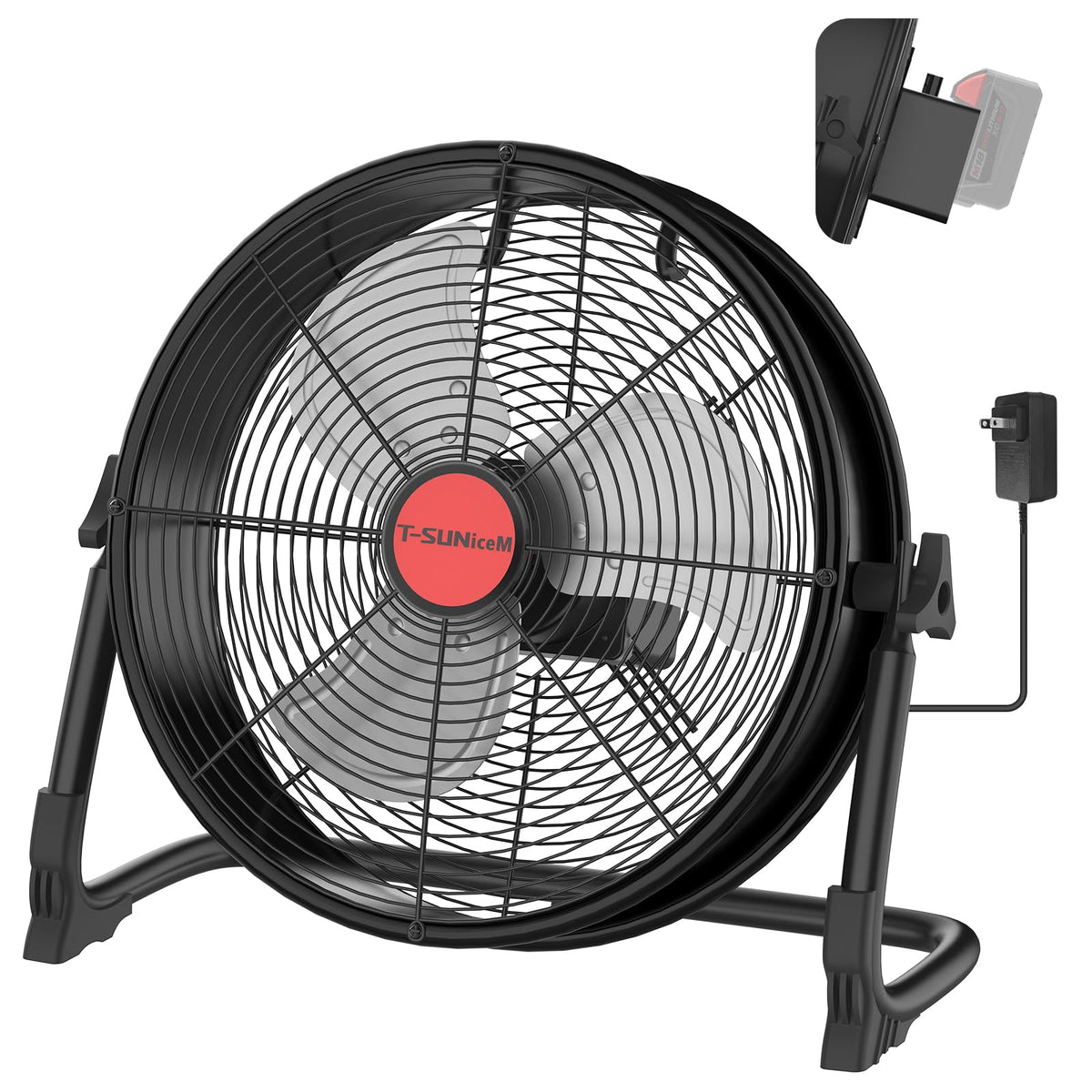 16" Battery Powered Cordless Floor Fan E8471