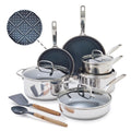 12 Piece Stainless Steel Nonstick Cookware Set Y989
