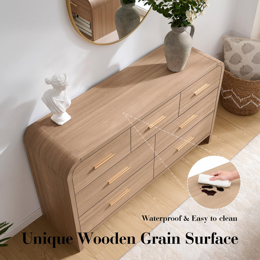 Curved 7 Drawer Dresser J4596