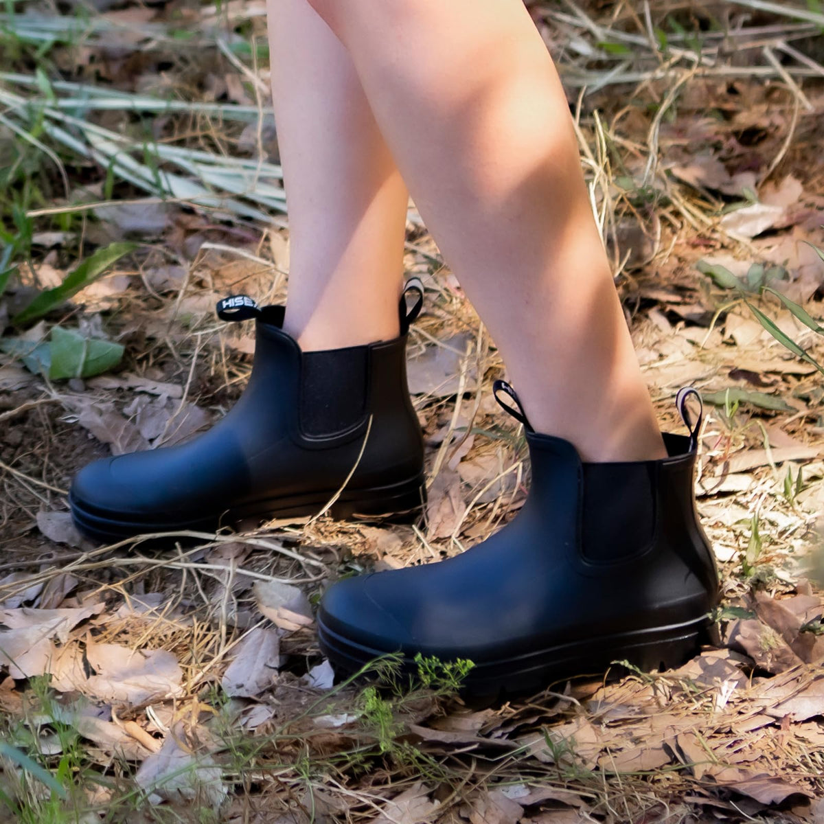 Women's Waterproof Ankle Chelsea Rain Boots O48220
