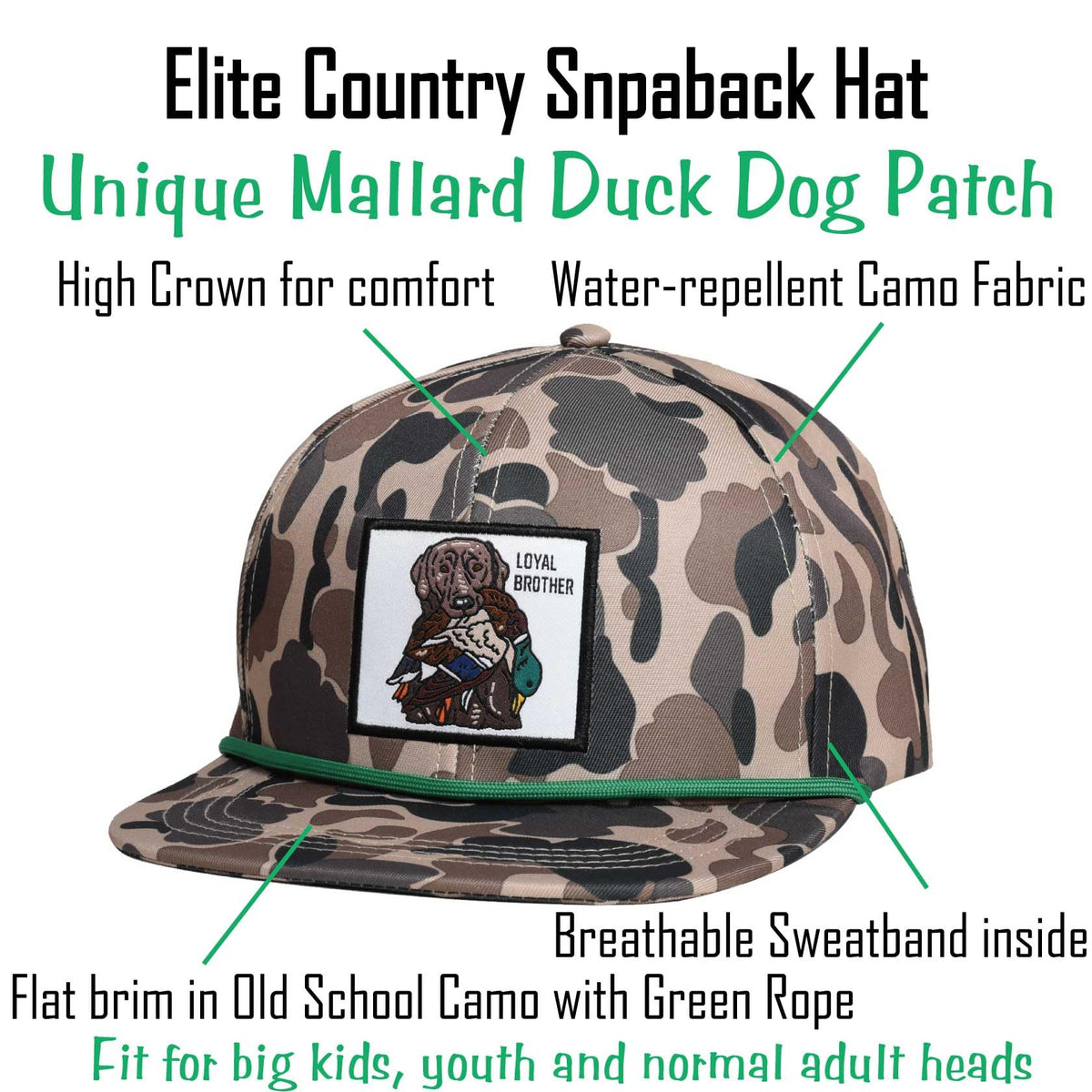 Youth Snapback Hat with Flat Brim Y142