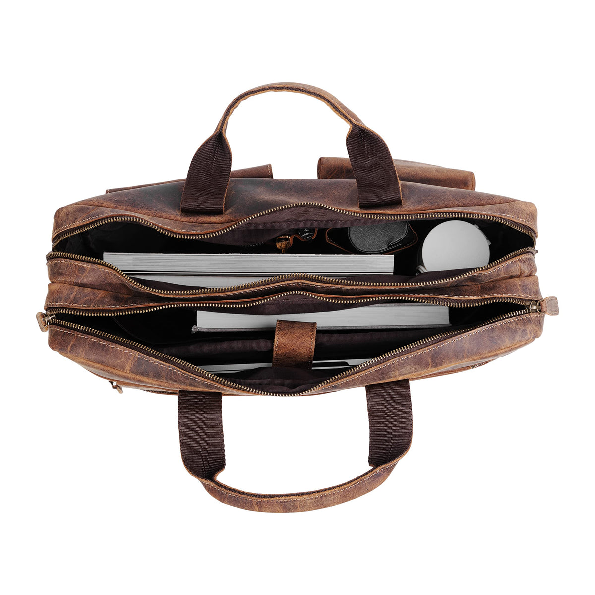 18 Inch Leather Laptop Messenger Bag W7803