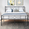 14" Full Size Metal Platform Bed Frame with Headboard C810