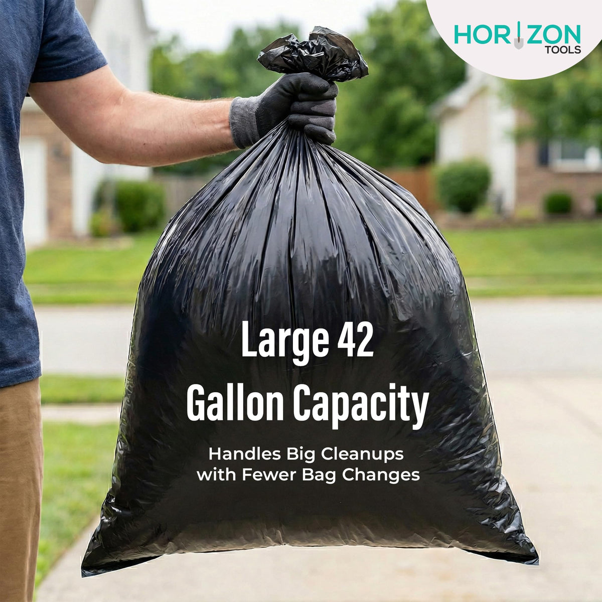 42 Gallon 3 Mil Black Heavy-Duty Trash Bags H3800