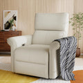 Fabric Light Gray Swivel Rocker Recliner Chair S911