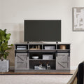 58" Grey Wood TV Stand with Sliding Barn Doors S99955