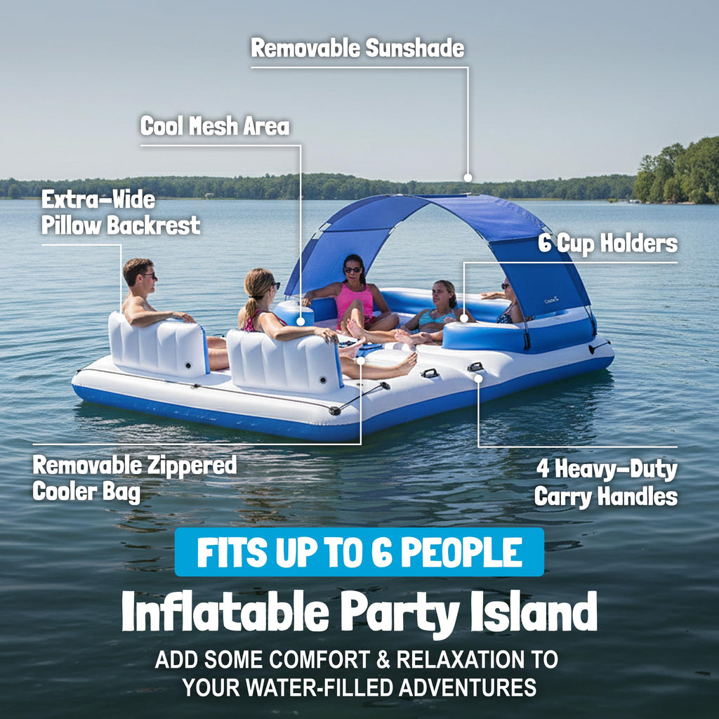 6 Person Inflatable Lake Float M960