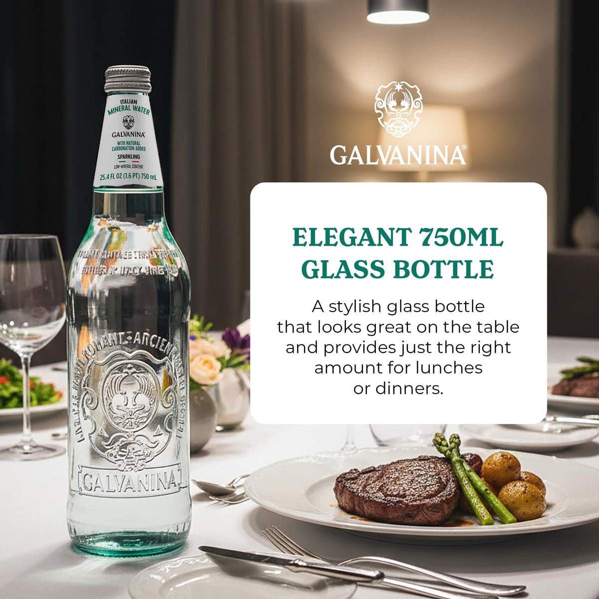 Sparkling Mineral Water 750 ml 12 Glass Bottles R5817