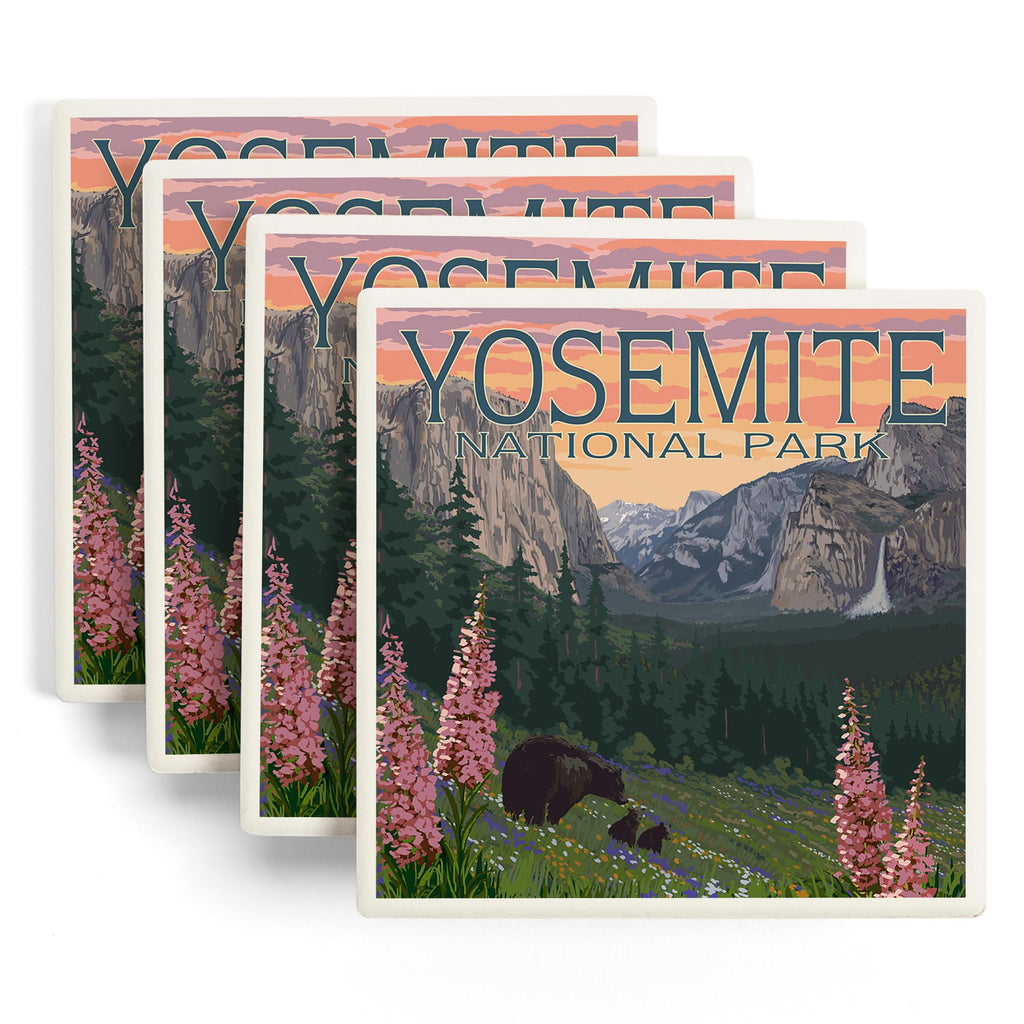 Yosemite National Park Ceramic Coasters Set of 4 K437