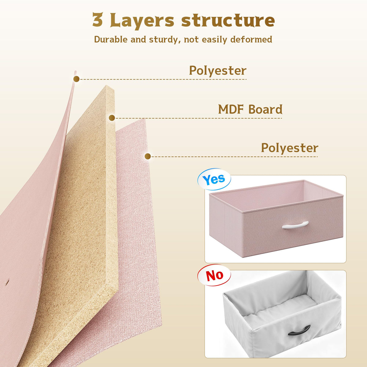 Pink 9 Fabric Drawer Dresser T80653