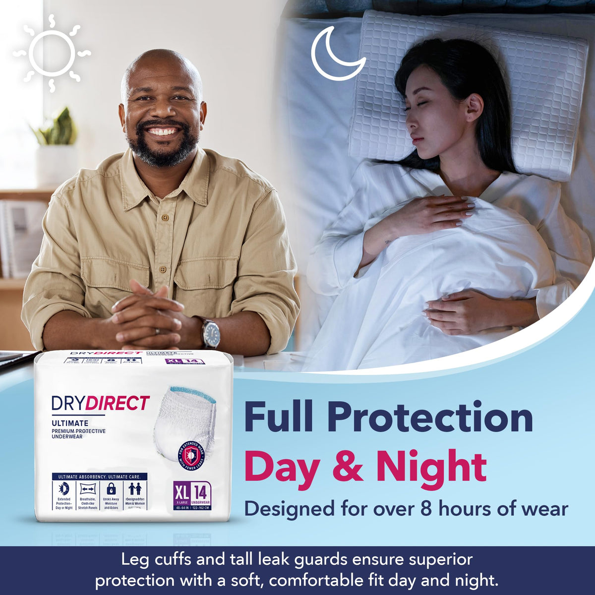 XX-Large Disposable Adult Diapers, Pack of 12 K421455