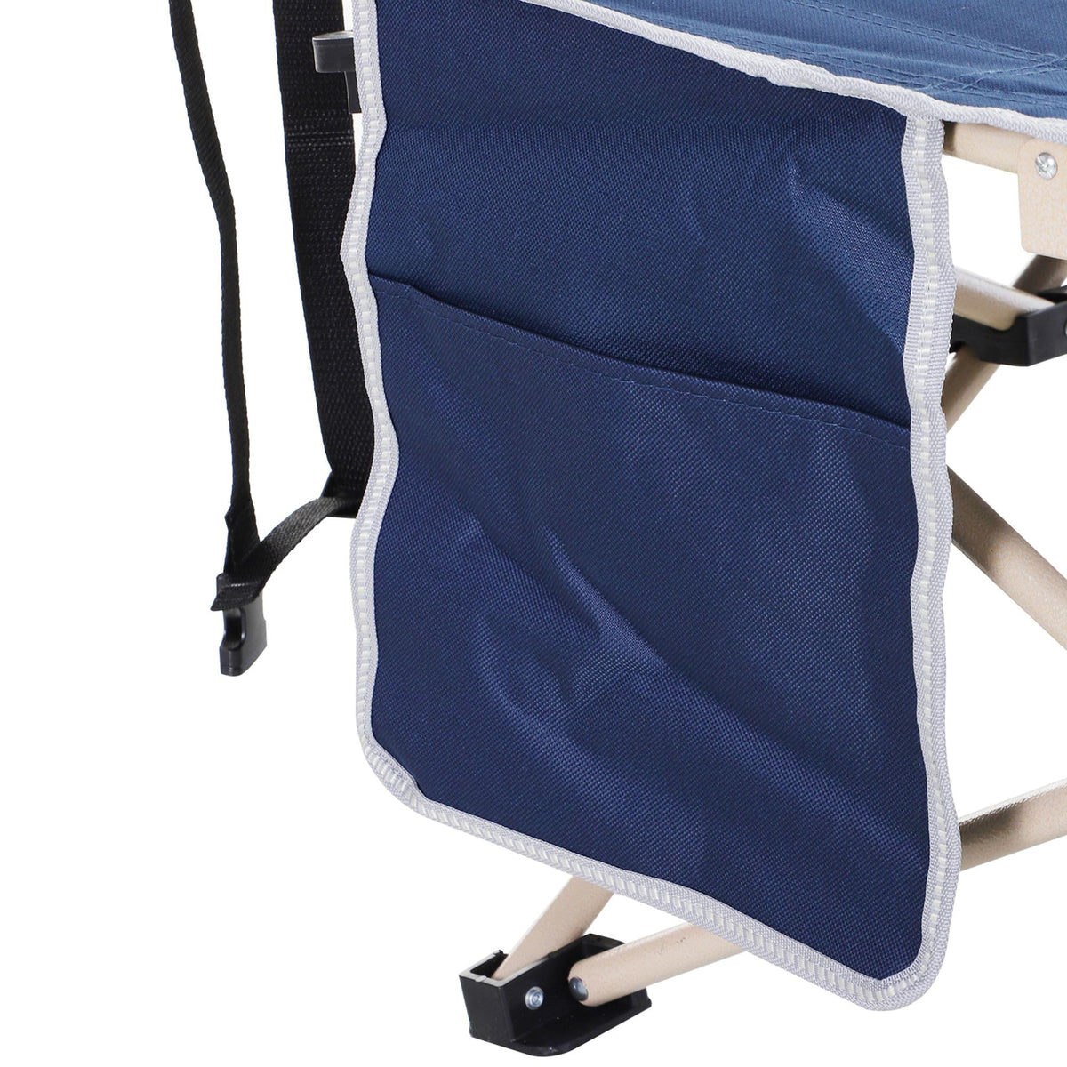 Folding Camping Cot with Carry Bag, Side Pocket, Blue G97818