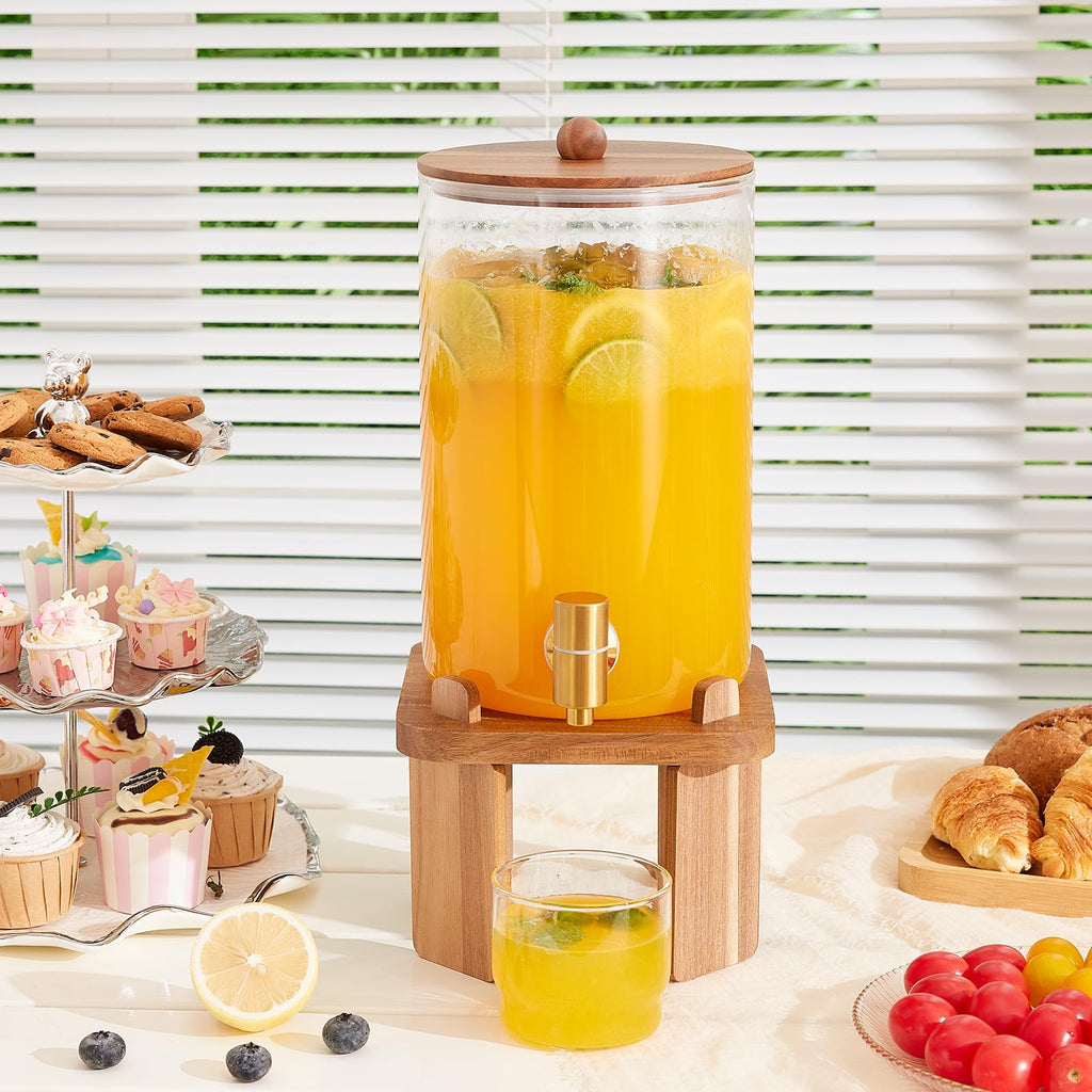 Glass Drink Dispenser with Stand N3911