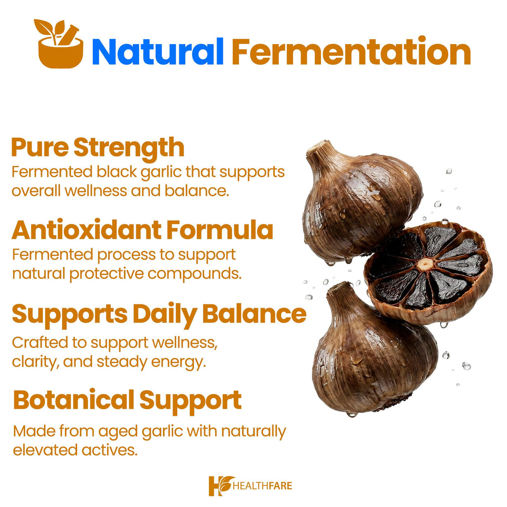 90 Vegan Capsules Fermented Odorless Black Garlic Extract G10788