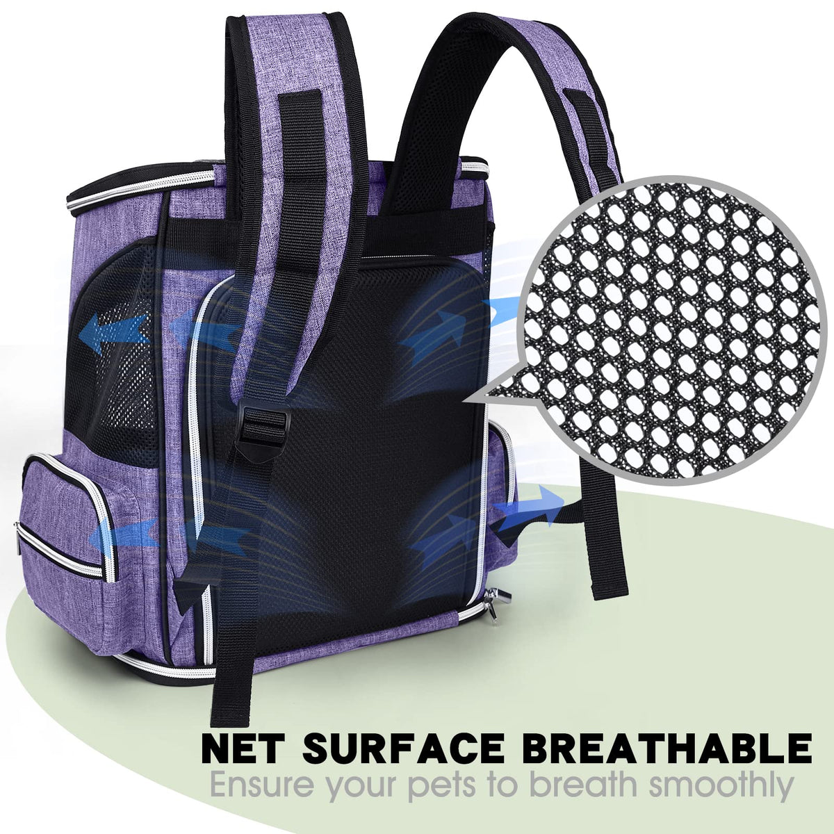 Expandable Ventilated Pet Carrier Backpack T64121