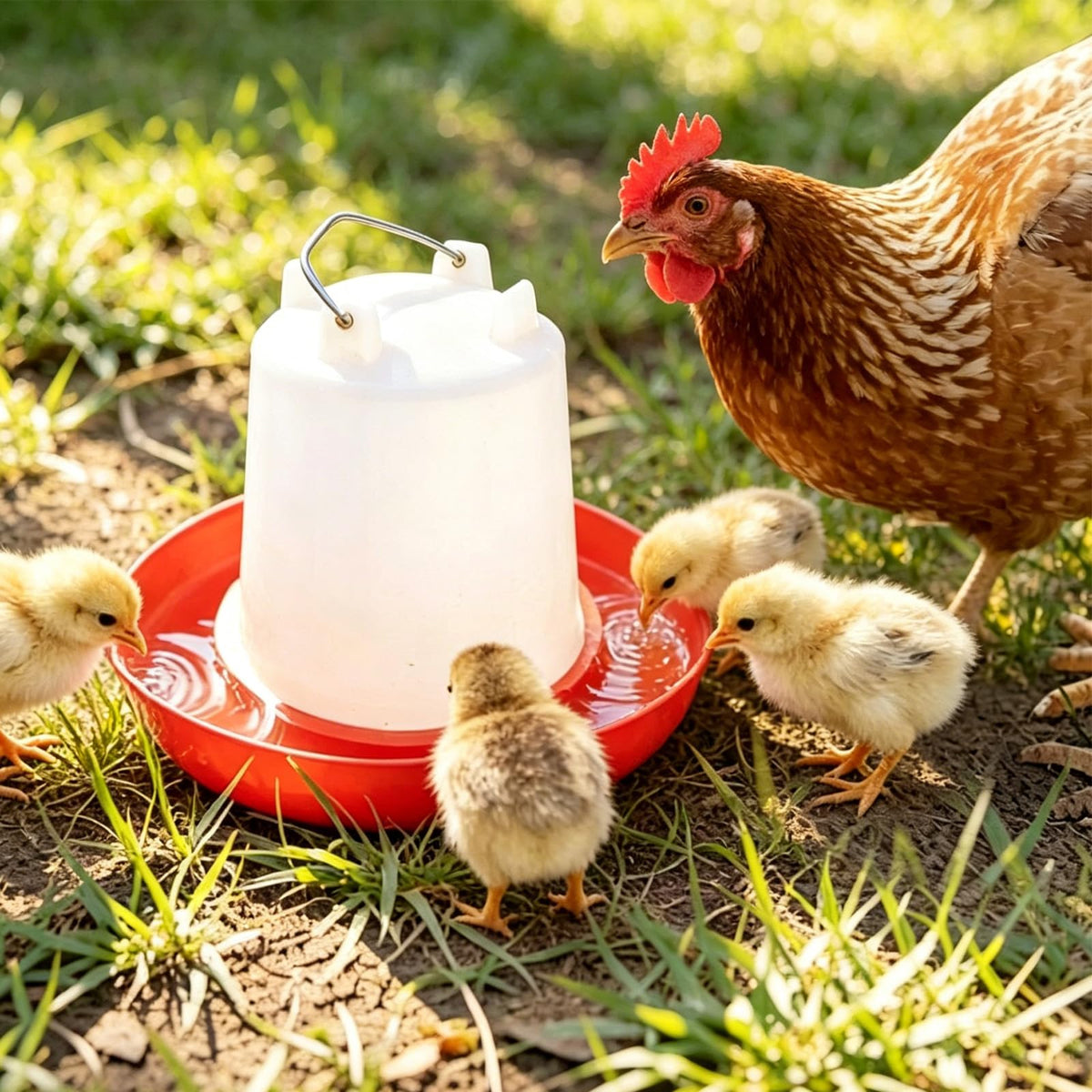 2 Pack 2 Gallon Plastic Poultry Waterer P8197