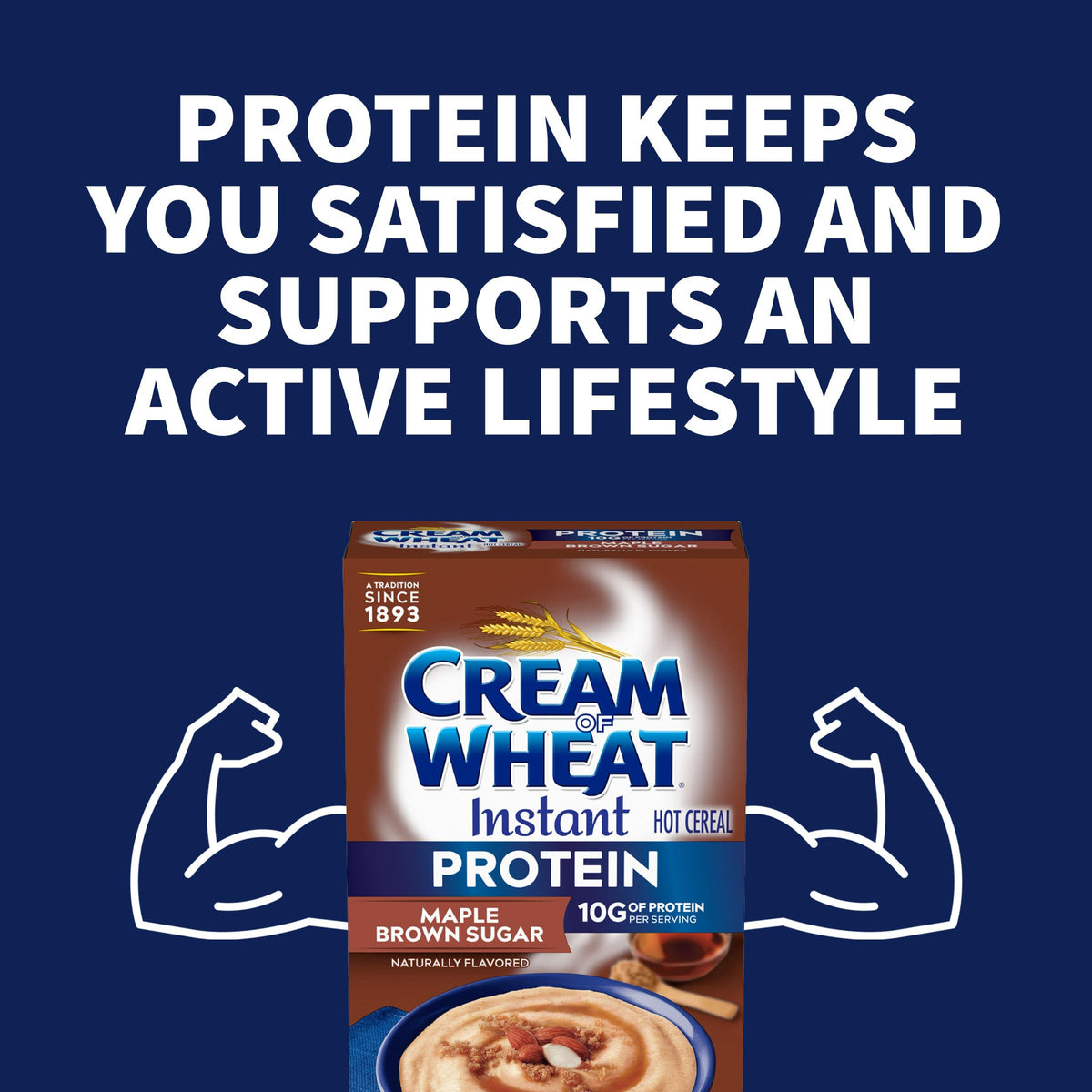 Instant High Protein Hot Cereal, Maple Brown Sugar, 12 Packets Z7922