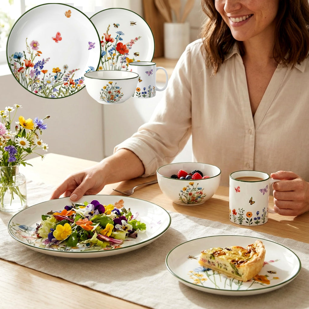 16 Pcs Ceramic Dinnerware Set Q7610