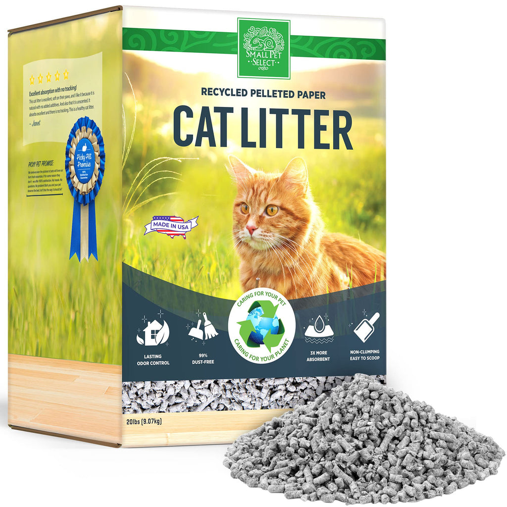 Recycled Paper Cat Litter, Non-Clumping, 20 lb A53901