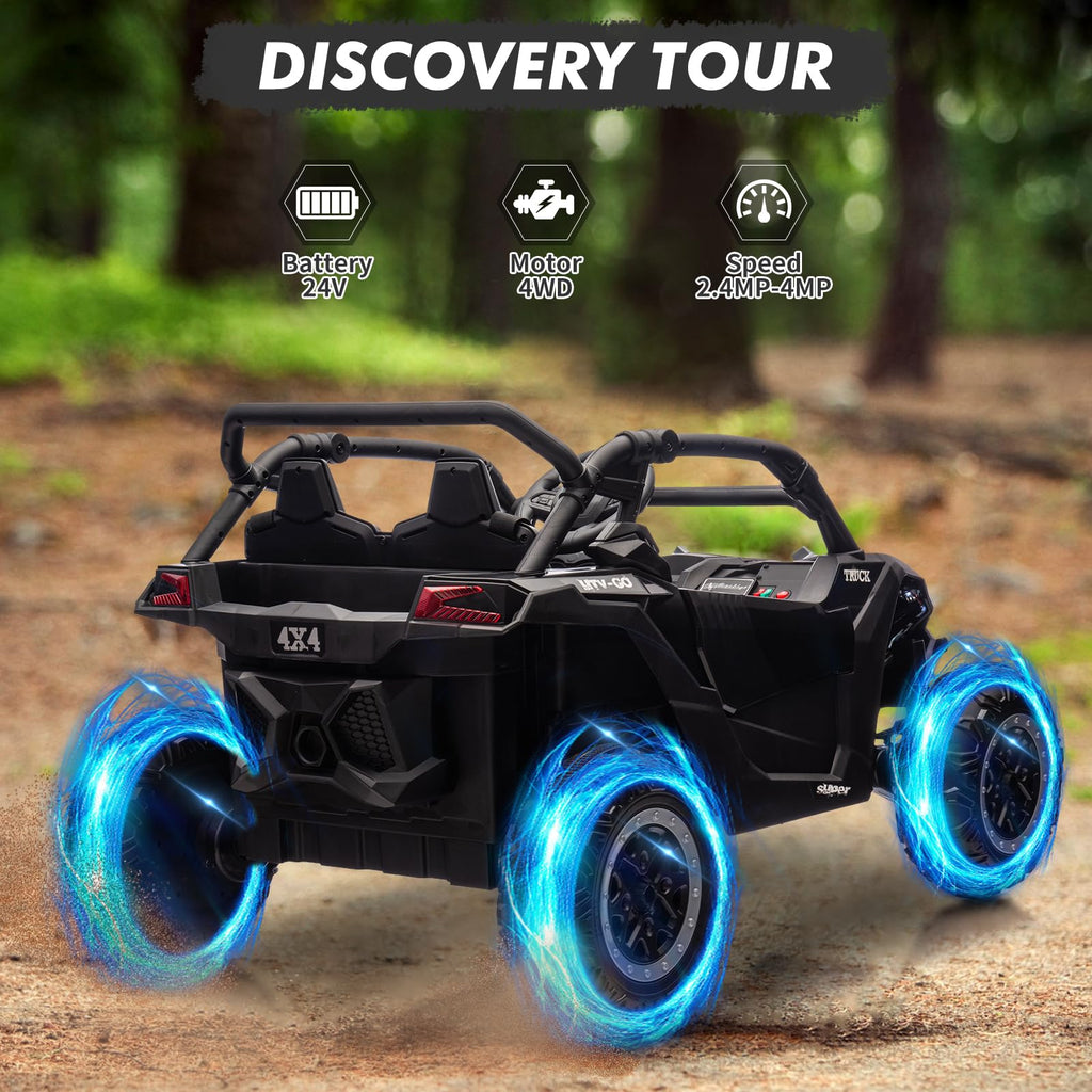 24V 2-Seater Kids Ride on Car with Remote Control 4WD Electric Truck F74518