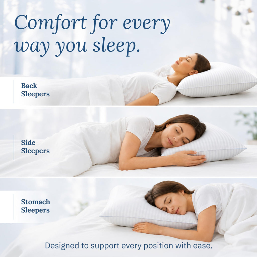 White King Size Bed Pillows Set of 2 B178086
