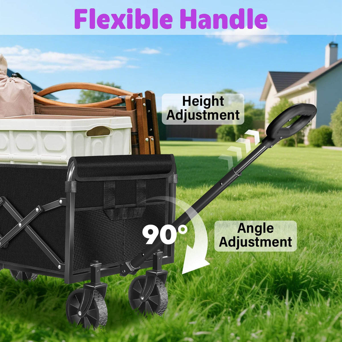 Foldable Wagon Cart with Wheels P509