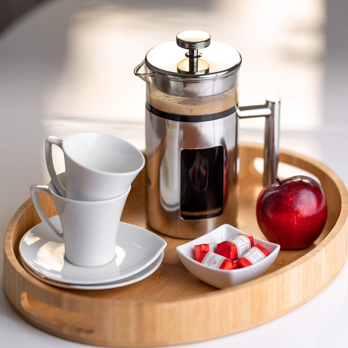34 Ounce French Press Coffee Maker with Stainless Steel Frame K7496