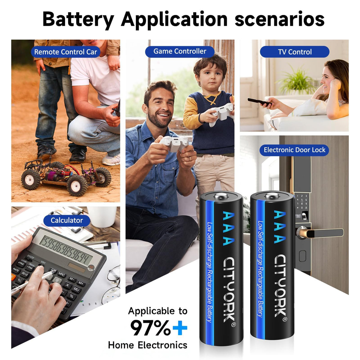 16 Pack AAA 1100mAh NiMH Batteries with 16 Bay LCD Battery Charger U52756