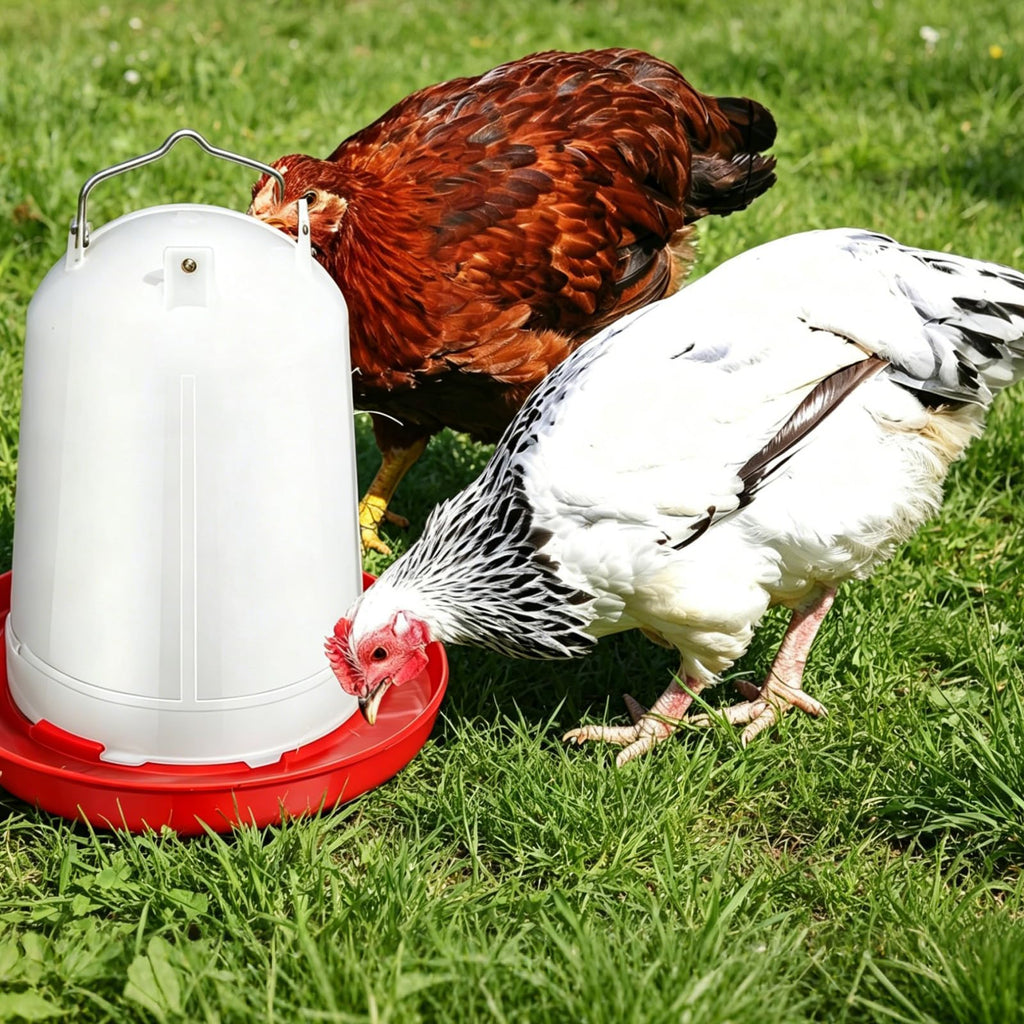 2 Pack 2 Gallon Plastic Poultry Waterer P8197
