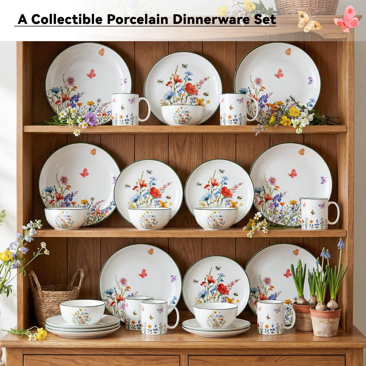 16 Pcs Ceramic Dinnerware Set Q7610