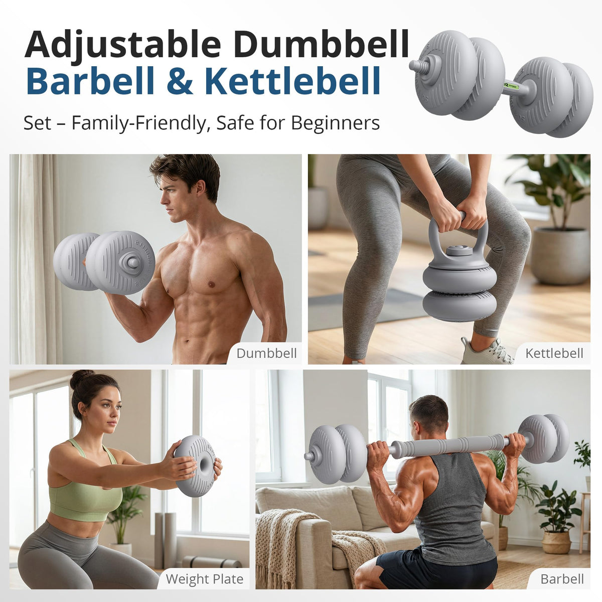 Adjustable Dumbbell Set with Connector K337505