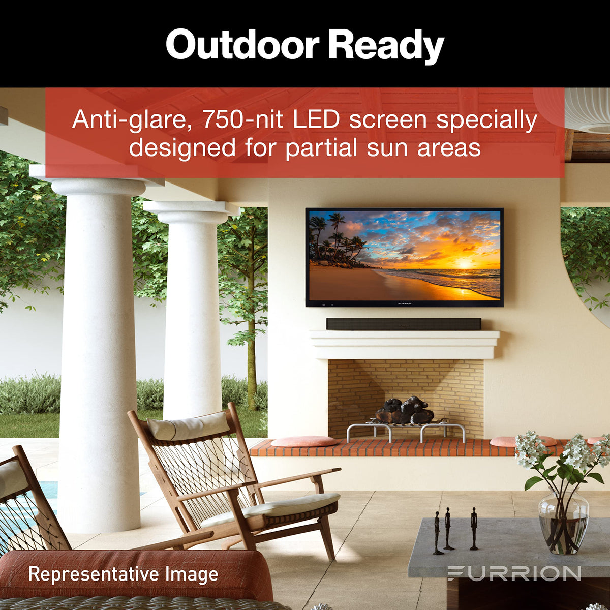 55-Inch 4K Weatherproof Outdoor Smart TV with HDR10 V443236