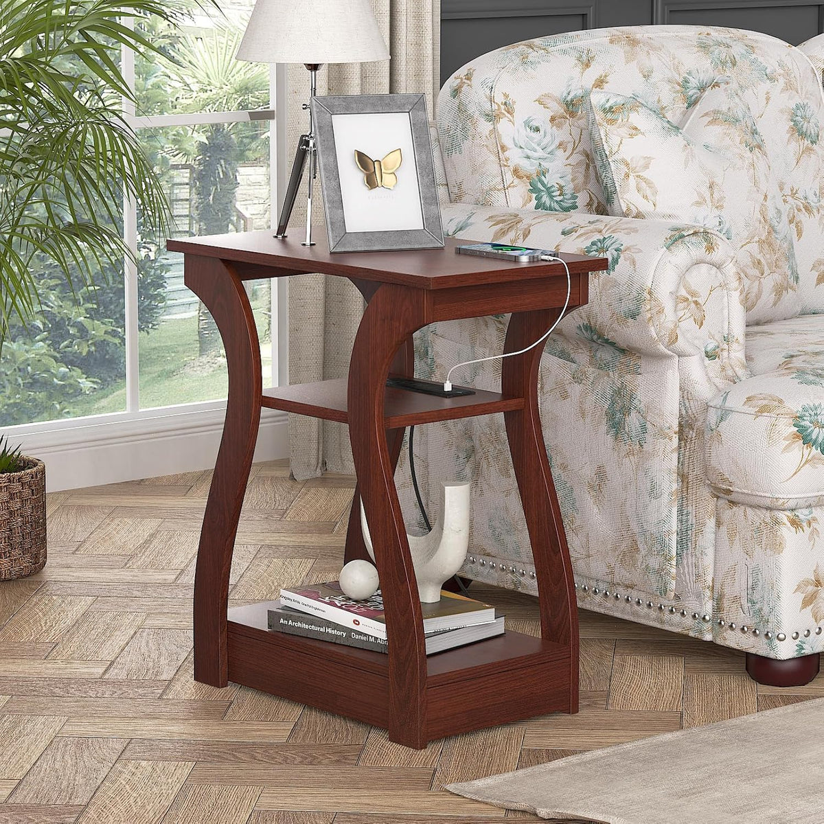 3 Tier End Table with Charging Station X572275