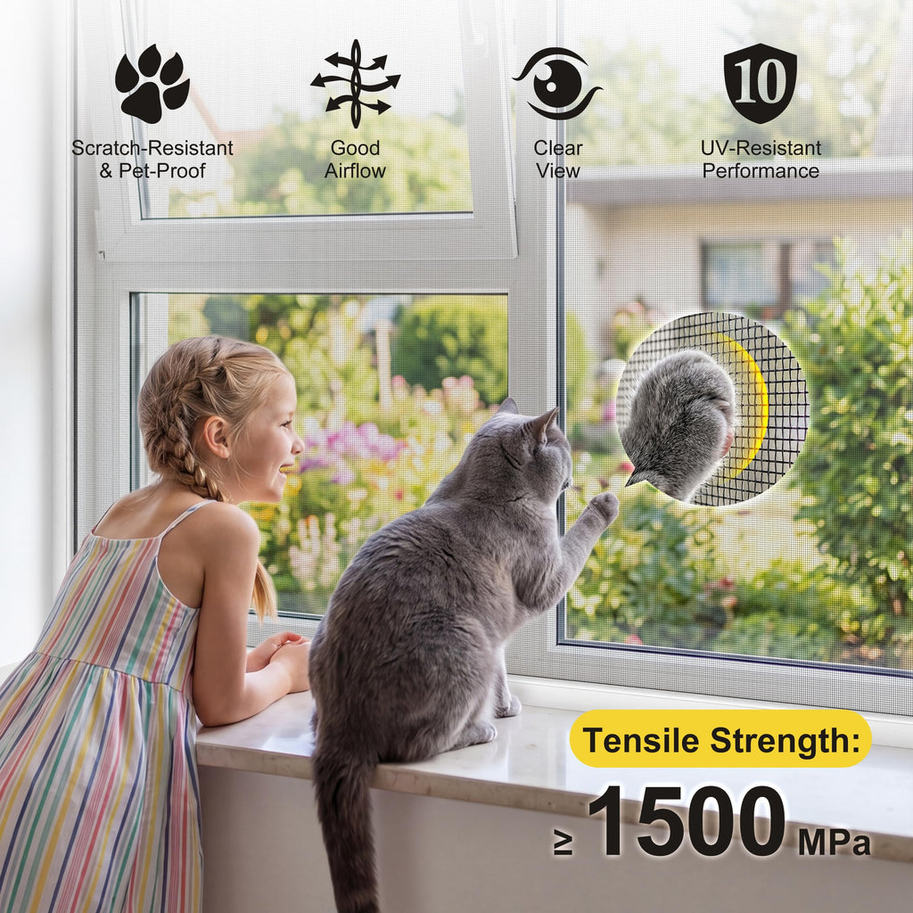 Black 304 Stainless Steel Window Screen Wire Mesh Roll U10626