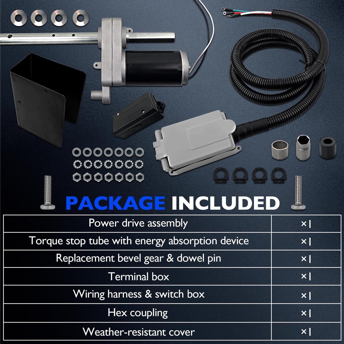 Electric Powered Trailer Jack Kit 12,000 lbs 12V B752