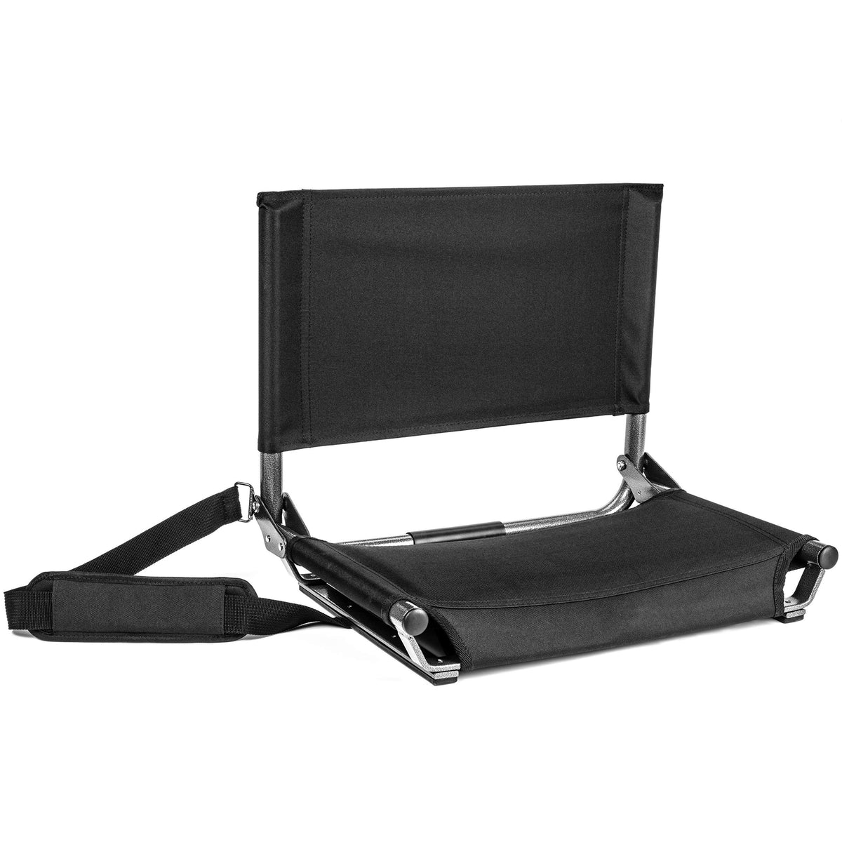 Portable Folding Steel Stadium Seats for Bleachers, Black K538