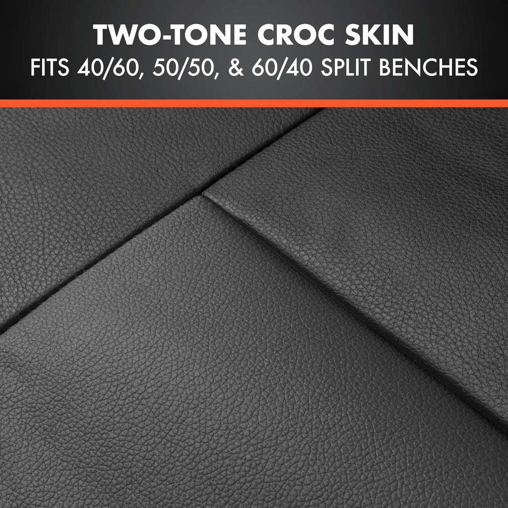 Faux Leather Car Seat Cover Full Set Black S462111