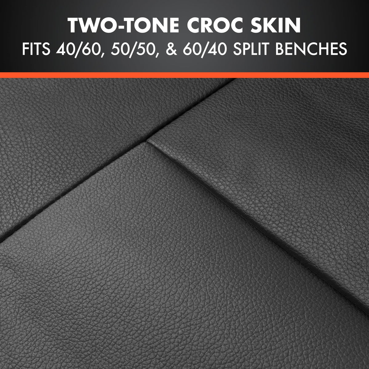 Faux Leather Car Seat Cover Full Set Black S462111