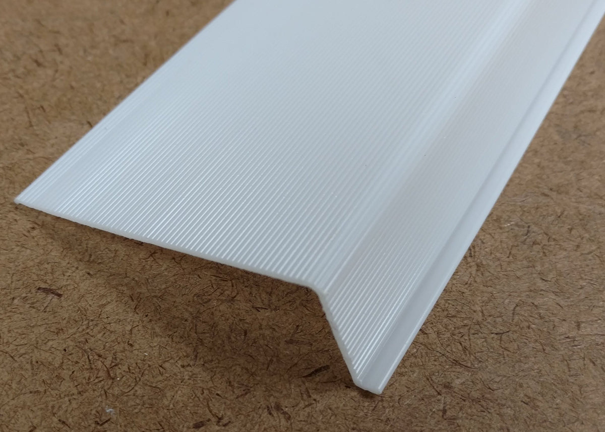 Ribbed Acrylic Replacement Lens L-Shape 2-3/4 x 1 x 24" C158