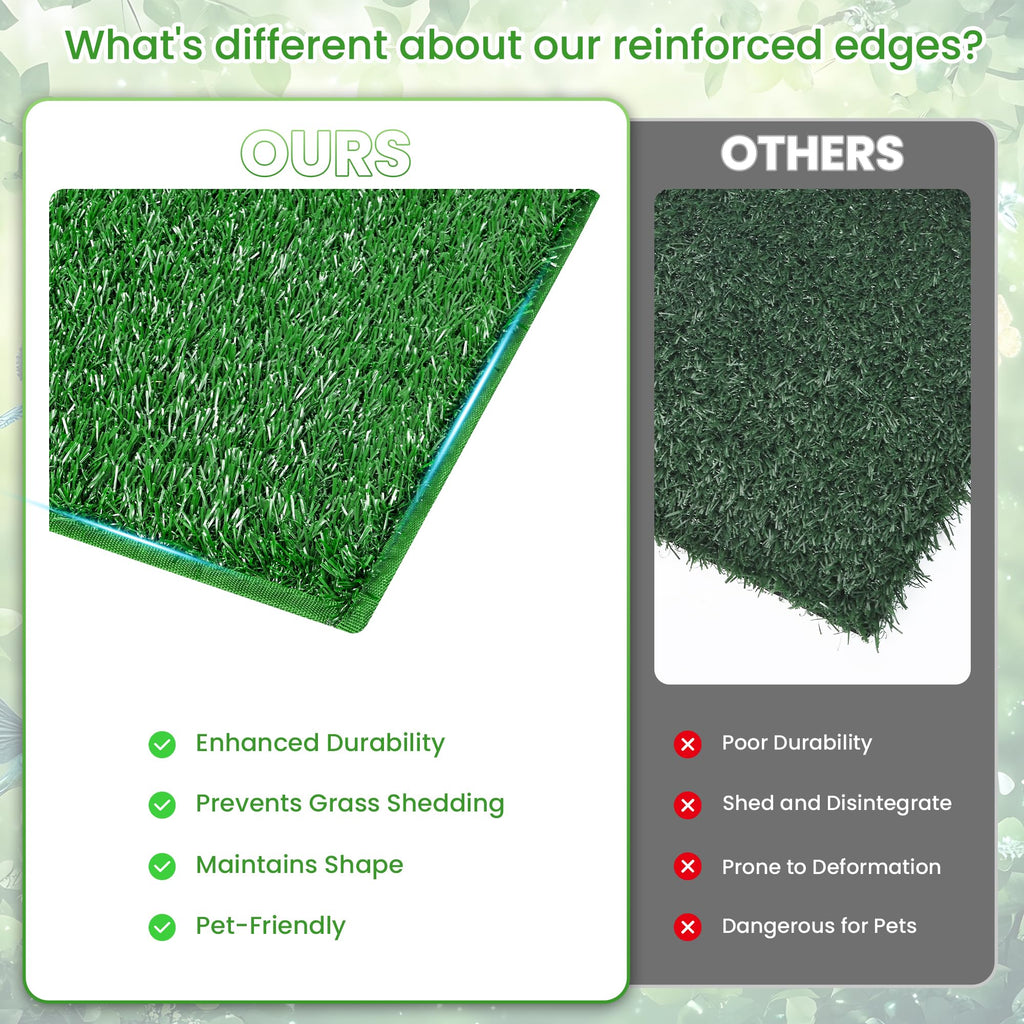 20x25 Inch Reusable Artificial Turf Dog Grass Pad with Tray X9303