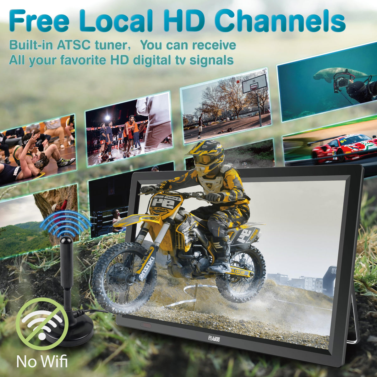 14 Inch Portable TV with Digital Tuner A3804