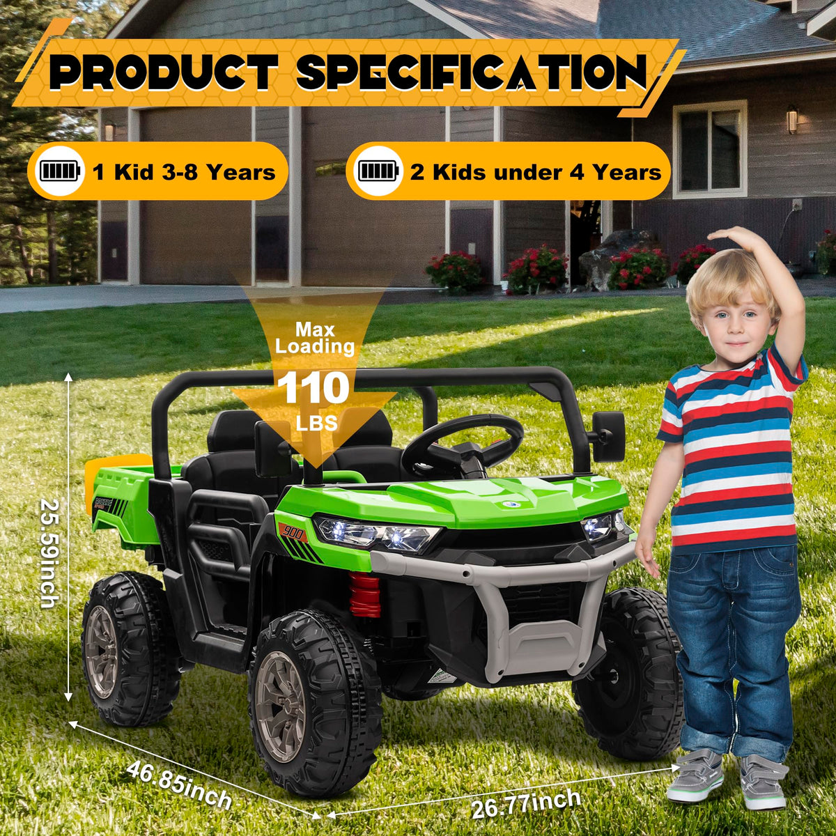 24V 4WD Ride on Car Dump Truck O347227