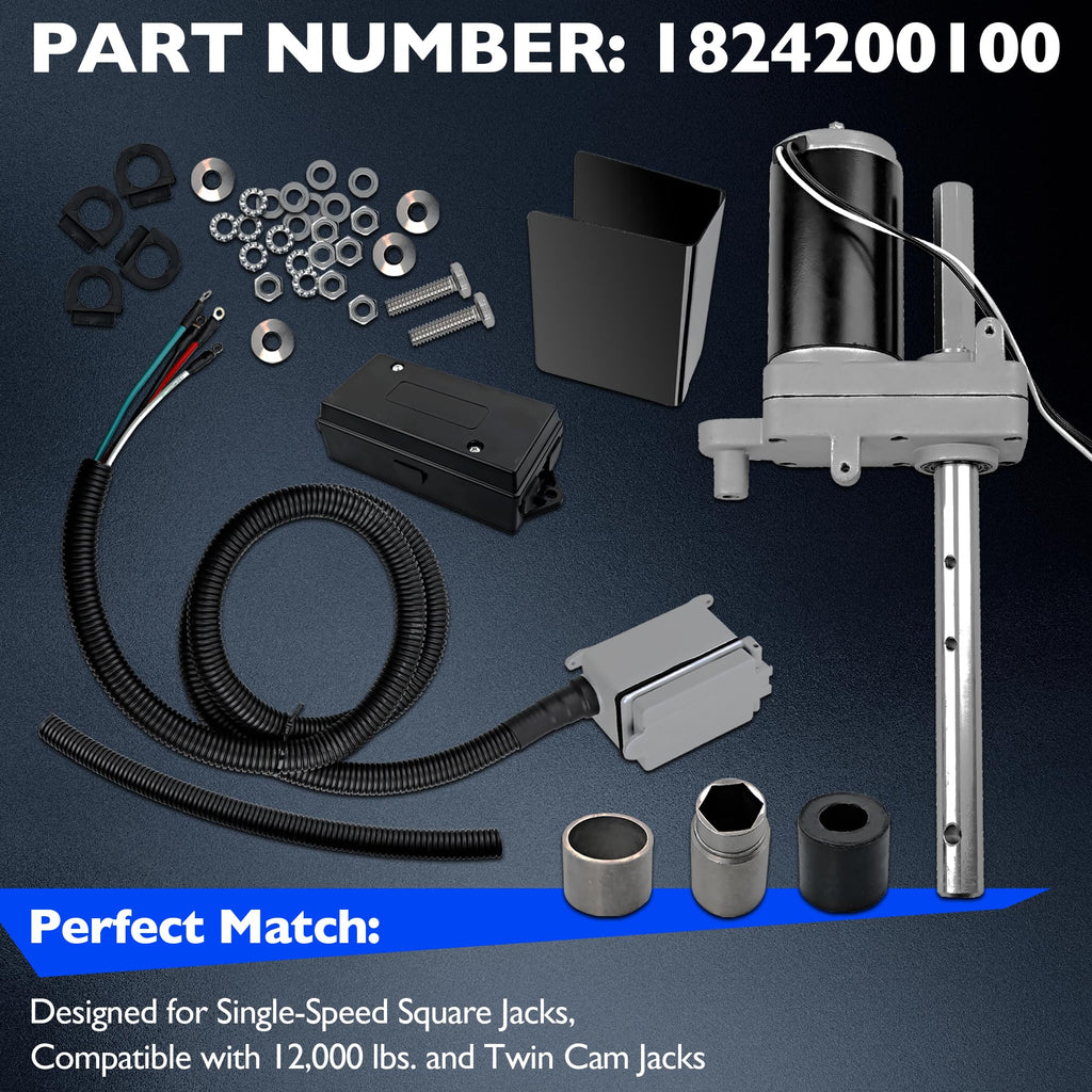 Electric Powered Trailer Jack Kit 12,000 lbs 12V B752