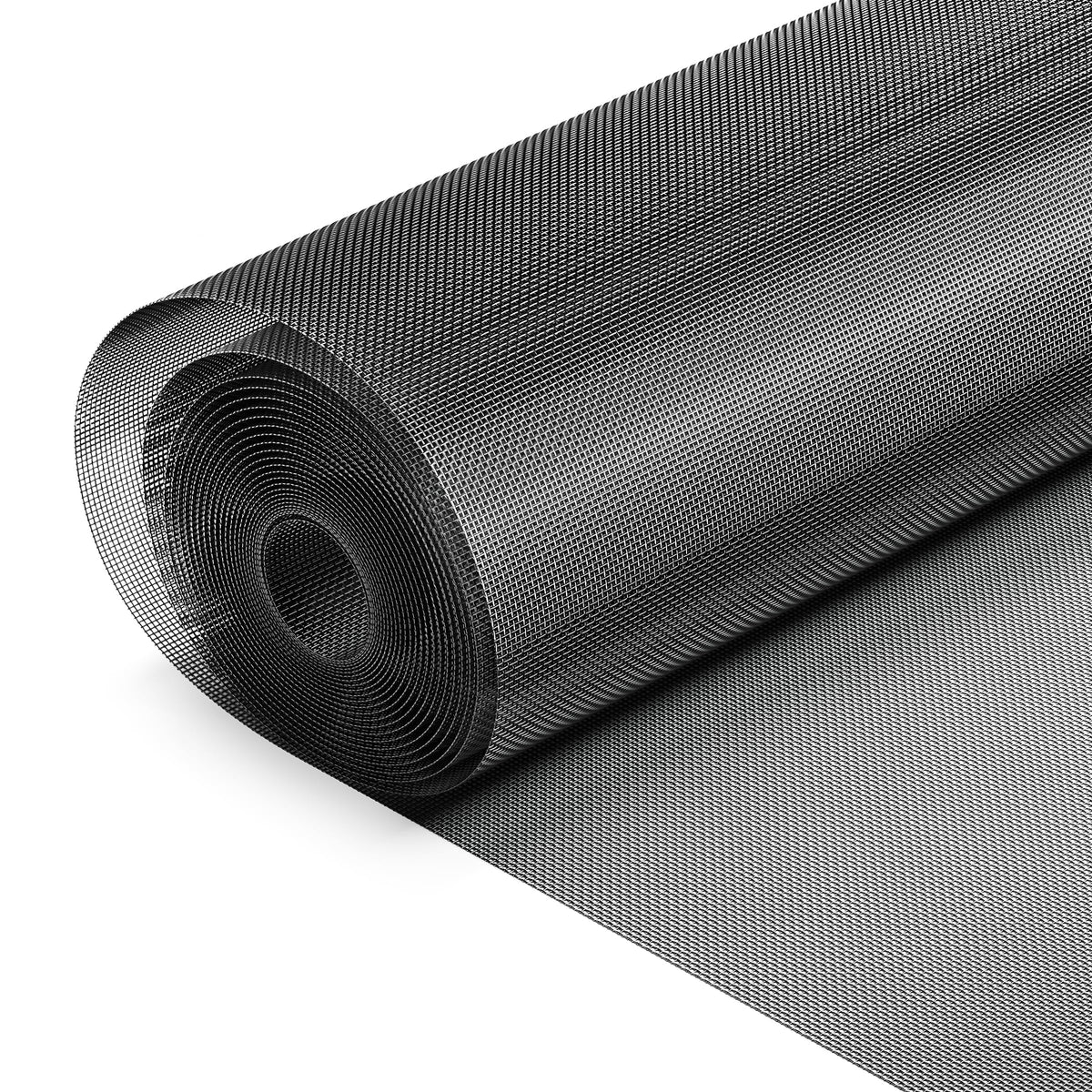 Black 304 Stainless Steel Window Screen Wire Mesh Roll U10626